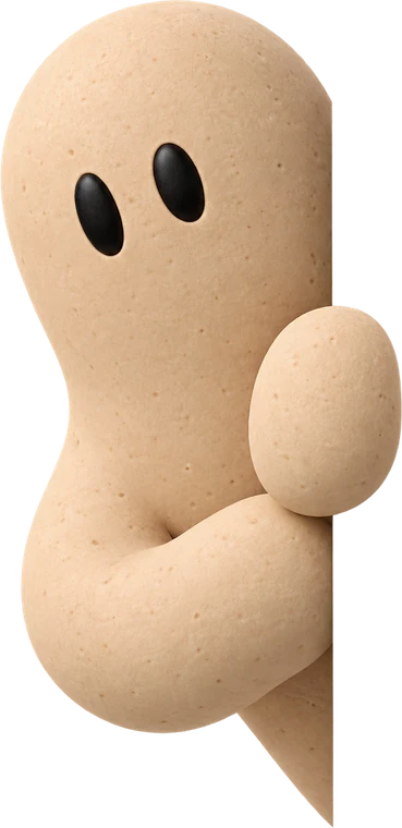 Clay, la mascotte de Planicoach, qui sort de derrière la conversation